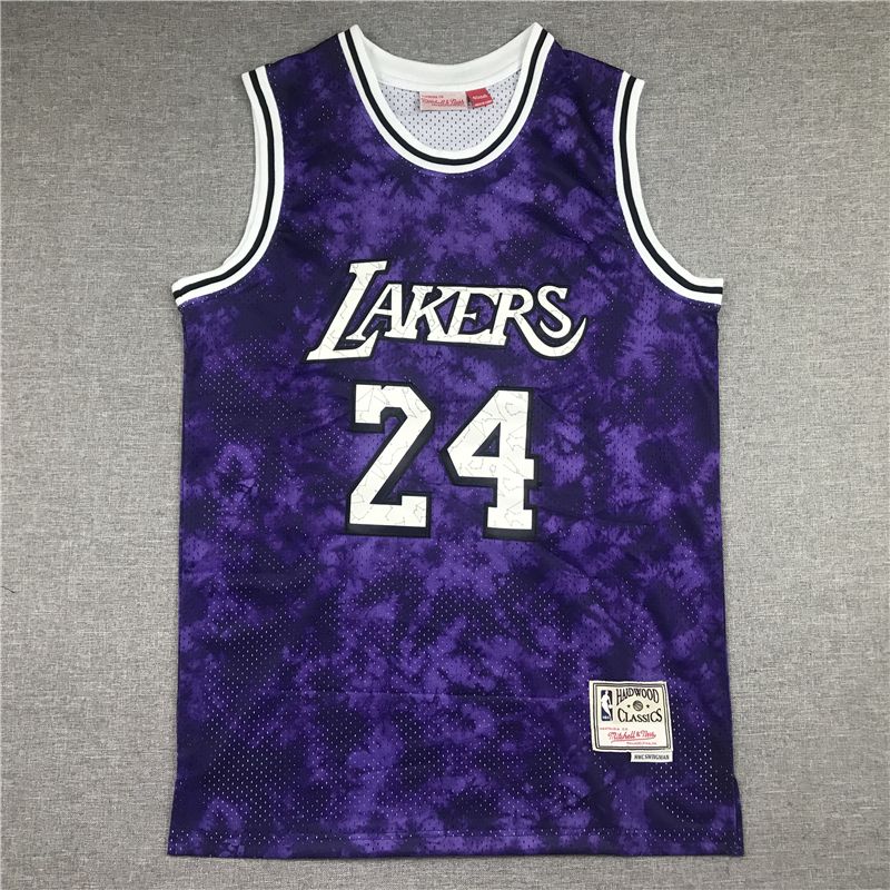 Men Los Angeles Lakers #24 Bryant Purple constellation version Throwback NBA Jersey